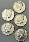 Kennedy Half Dollar Clad Lot of 5, 1965- 1969 Circulated, 40% Silver #38