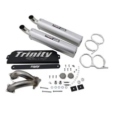 Trinity Racing Mufflers - Brushed - '20 RZR Pro XP TR-4173S