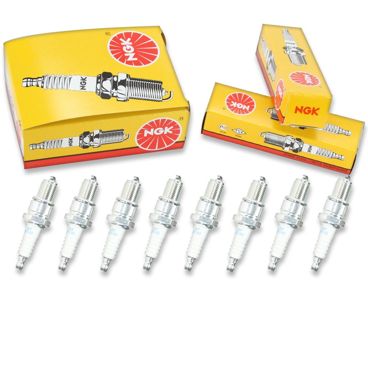 8 pcs NGK Standard Spark Plugs for 1969-1974 Maserati Indy 4.7L 4.1L V8 - pj