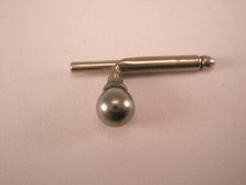 SINGLE 1 1/4" Round Gray Faux Pearl Vintage Formal Tuxedo Prom Shirt Stud c153