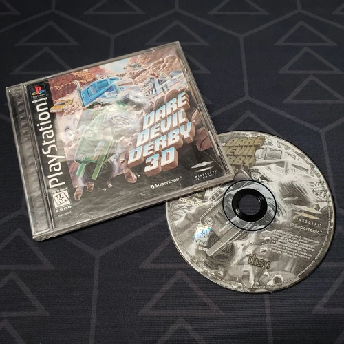 Dare Devil Derby 3D (Sony Playstation 1, 1996) ps1 psx video game race COMPLETE