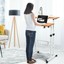 stand up height adjustable computer desk sit or stand 1 or 2 levels