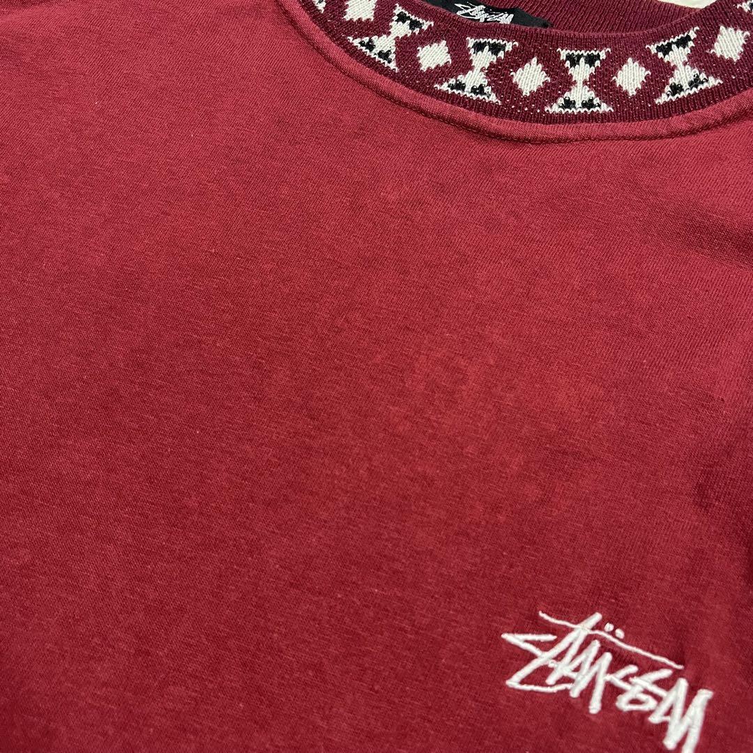 Old STUSSY Mock Neck Long Sleeve T-shirt 80s Black Tag USA Old STUSSY Mock Neck Long Sleeve T-shirt 80s Black Tag USA