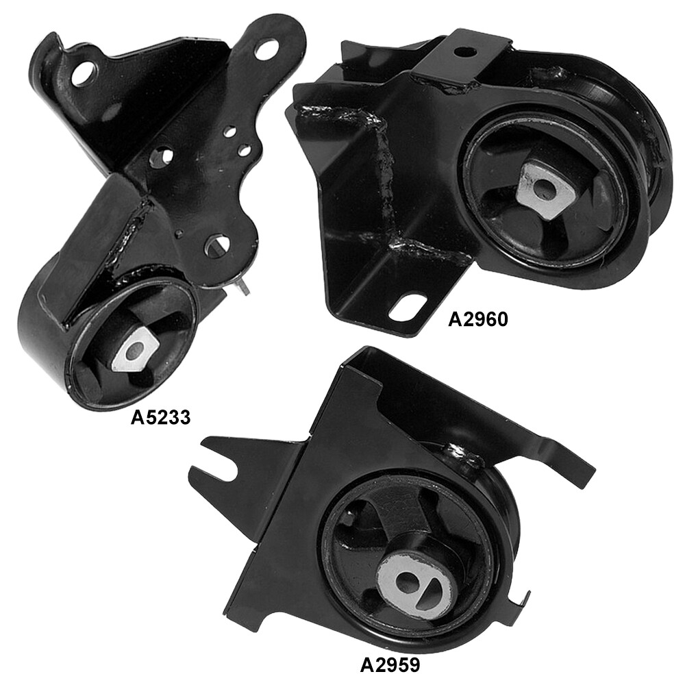 Engine Motor Mount & AUTOMATIC Trans Mounts 3PCS for Dodge Caravan 00