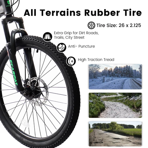 Mountain Bike Full Suspension 21-Speeds Men Women Sport Bicycles 24/26/27.5 Inch - Picture 5 of 38