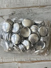 METAL BUTTON BLANKS for fabric covered buttons Aluminum 25 sets per pack #45