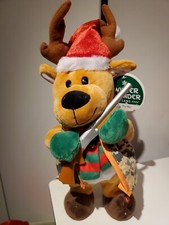 NWT Gemmy 14" Christmas Xmas Animated Musical Camo Reindeer Hunter Plush