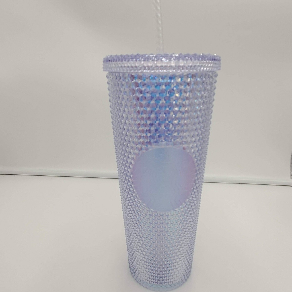 Starbucks Studded Tumbler Mug Plastic Silver Iridescent Cup 2020 Europe  24oz New