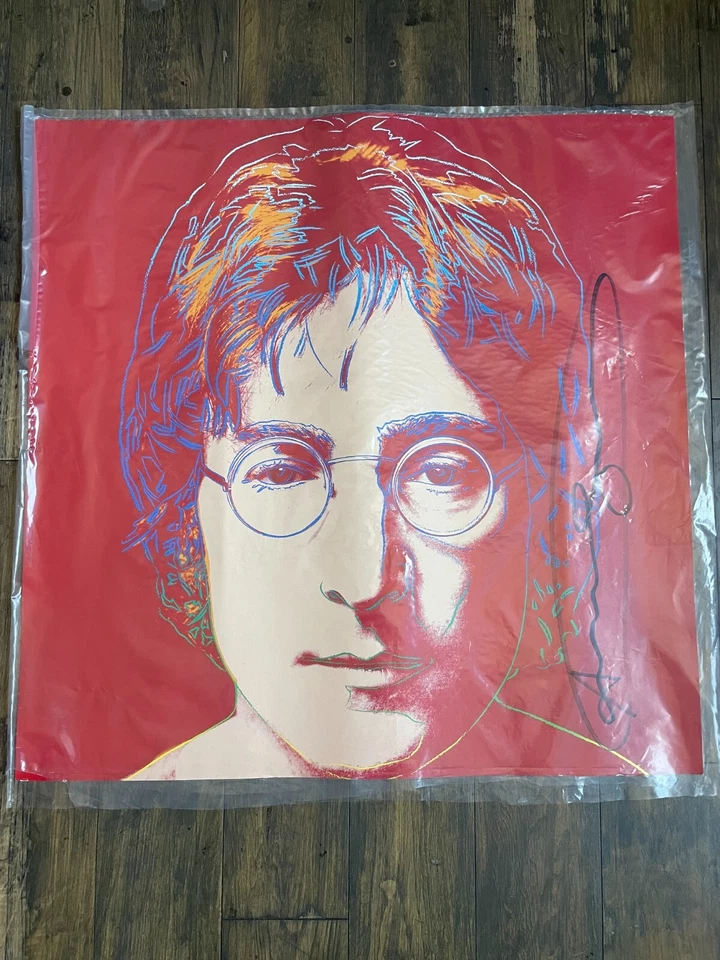 PÓSTER FIRMADO Andy Warhol, “JOHN LENNON” Cartel Grande Impresión Catálogo Shafrazi Foto 4 de 4