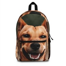 School Backpack, Cute Dog Backpack, Smiling Dog Backpack, Boy/Girl School Bag