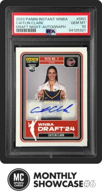 CAITLIN CLARK PSA 10 2024 PANINI INSTANT WNBA DRAFT NIGHT ROOKIE 