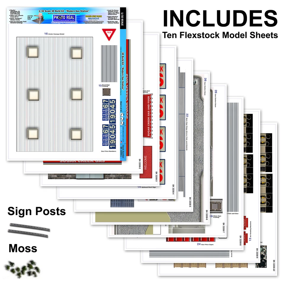 1/32 Slot Car Gas Station Fits Carrera, Scalextric, Strombecker, Eldon, Lionel - Image 2 of 4