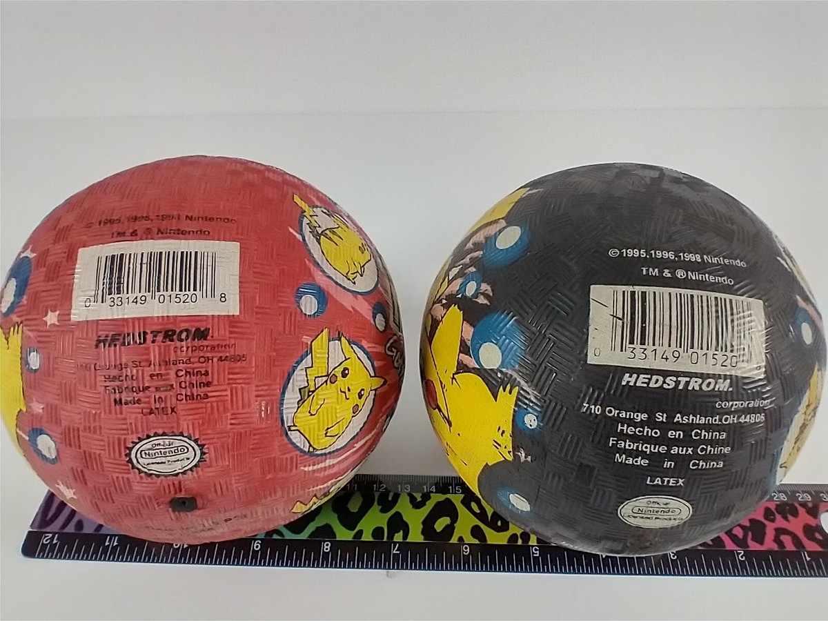 Pokemon Pikachu 5” Rubber Kick Bounce Balls Hedstrom 1998 Nintendo