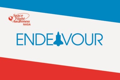 Aufkleber NASA Endeavour Spaceshuttle Fahne 8 x 5 cm Autoaufkleber Sticker