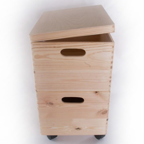 Large Wooden Storage Boxes / Plain Wood / Box with Lid / Crate Trunk Containers - 第 140/171 張圖片