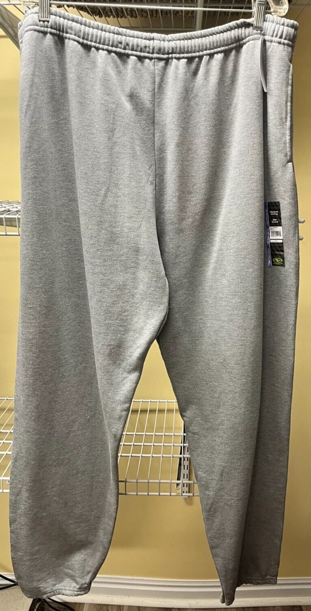 Athletic Works Gray Fleece Elastic Bottom Stretch Sweatpants Size