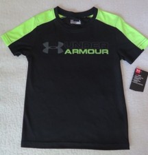 Under Armour Little Boys' UPF Short Sleeve Black Tee - Size 4 / 5 - NWT MSRP 27