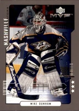 2000-01 Upper Deck MVP SILVER THIRD STARS #101 Mike Dunham NASHVILLE PREDATORS