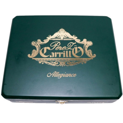 Perez Carrillo Allegiance Wingman Empty Wood Cigar Box 9.5'' x 8'' x 2''
