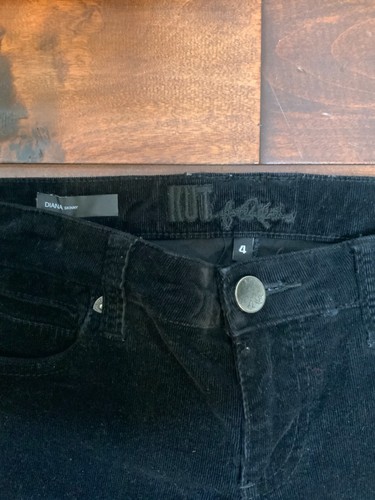 Kut From The Kloth Black Diana Skinny Corduroy Pants Size 4 - Picture 2 of 4