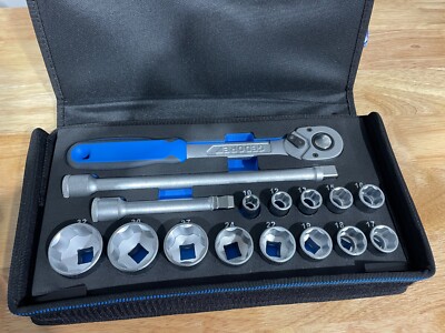 GEDORE 16 piece 1/2  Drive Metric Socket Set  TC 19-MU-10 3085023 Germany