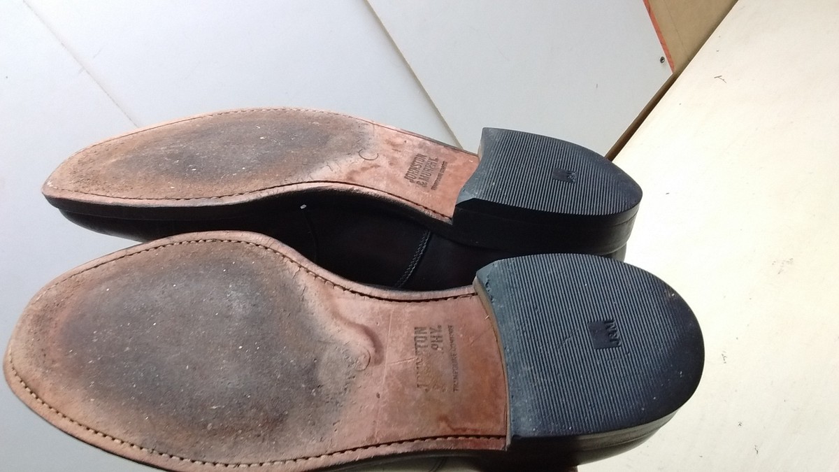 Johnston Murphy Trampoline Men Brown Leather Oxford Cap 