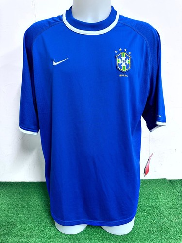 Maillot Vintage Brésil Nike 2000/2001 - Neuf Avec Étiquettes - Camiseta Brésil