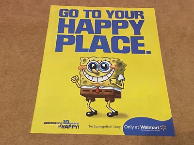 PEEP43 MAGAZINE ADVERT 11X8'' SPONGE BOB SQUARE PANTS AT WALMART