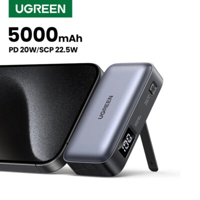 UGREEN 22.5W Power Bank Portable Stand 5000mAh Type C Fast Charging iPhone 15 14