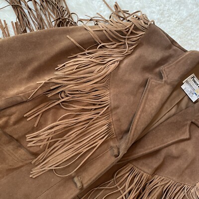 Pioneer Wear Suede Jacket Fringe Suede Cowboy Western Hippie
