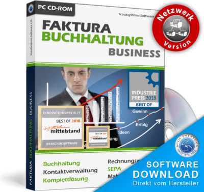 Invoice program software incl. accounting, network version, license 3 computers