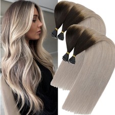 150g THICK Nano Ring 100 Real Human Hair Extensions Nano Beads Microlink Ombre