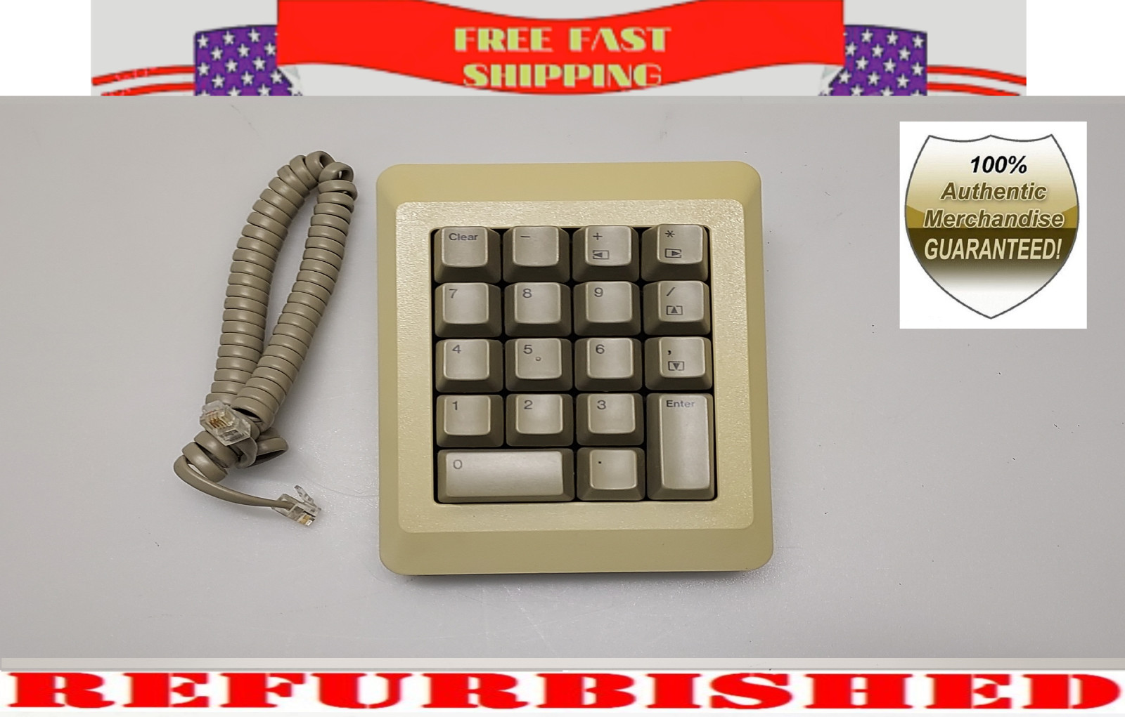APPLE Macintosh NUMERIC KEYBOARD M0120 WITH ORIGINAL COILED 