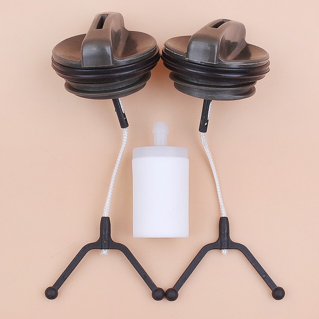 2 PK Genuine Husqvarna Chainsaw Gas Cap Oil Cap 435 435E 440E 445 450