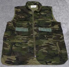 Front Line Ranger Vest Men's 2XL Green Camo Full Zip Sleeveless Hooded Outdoor