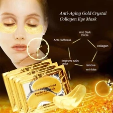 3X Crystal Collagen Gold Anti Dark Circle Wrinkles Under Eye Pads Mask 3 Pair