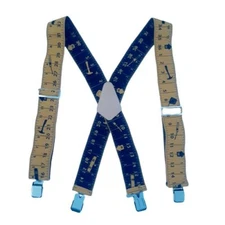 Melotough Mens Heavy Duty 2" Wide Suspenders Measuring Tape New