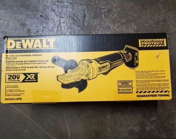 NEW DEWALT DCG413FB Angle Grinder 5 Inch Flathead Paddle Switch FLAT BASE new