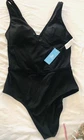 Cupshe Live Life on the Beach Black Swim Suit Women’s Large  Tummy Control NEW