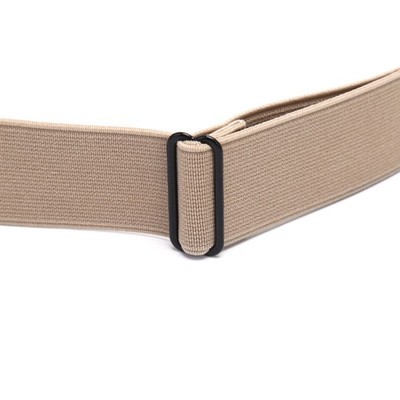 Invisible Belt Buckle Plastic Elastic Belt Women Men Adjustable Belt Fashion-N8