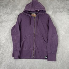 American Giant Classic Full Zip Hoodie Women Large Purple Heavyweight Cotton USA