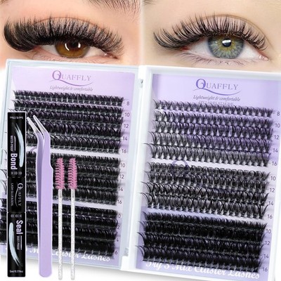 Lash Extension Kit 816mm D Curl 6 styles Individual Lashes Wispy False Eyelas...