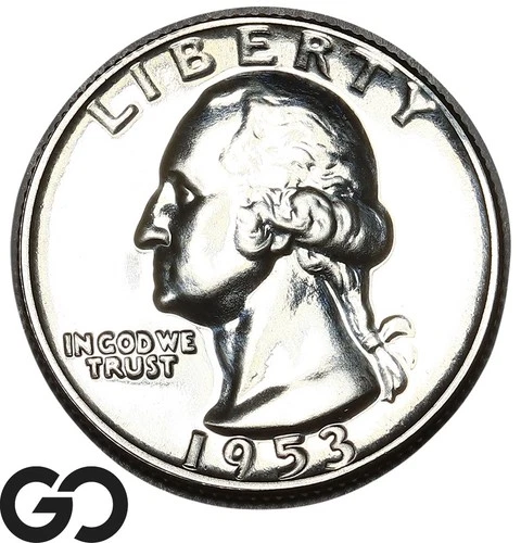 1953 Washington Quarter PROOF, Blast White Superb Gem PR++