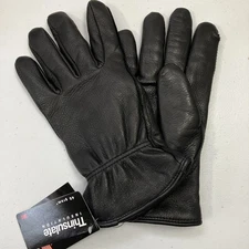 Thinsulate Insulated 40 Gram 3M Black Deer Skin Lined Gloves Size Large