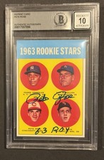 Pete Rose Autograph 1963 Topps Licensed Reprint “63 ROY” BGS 10 Auto Grade