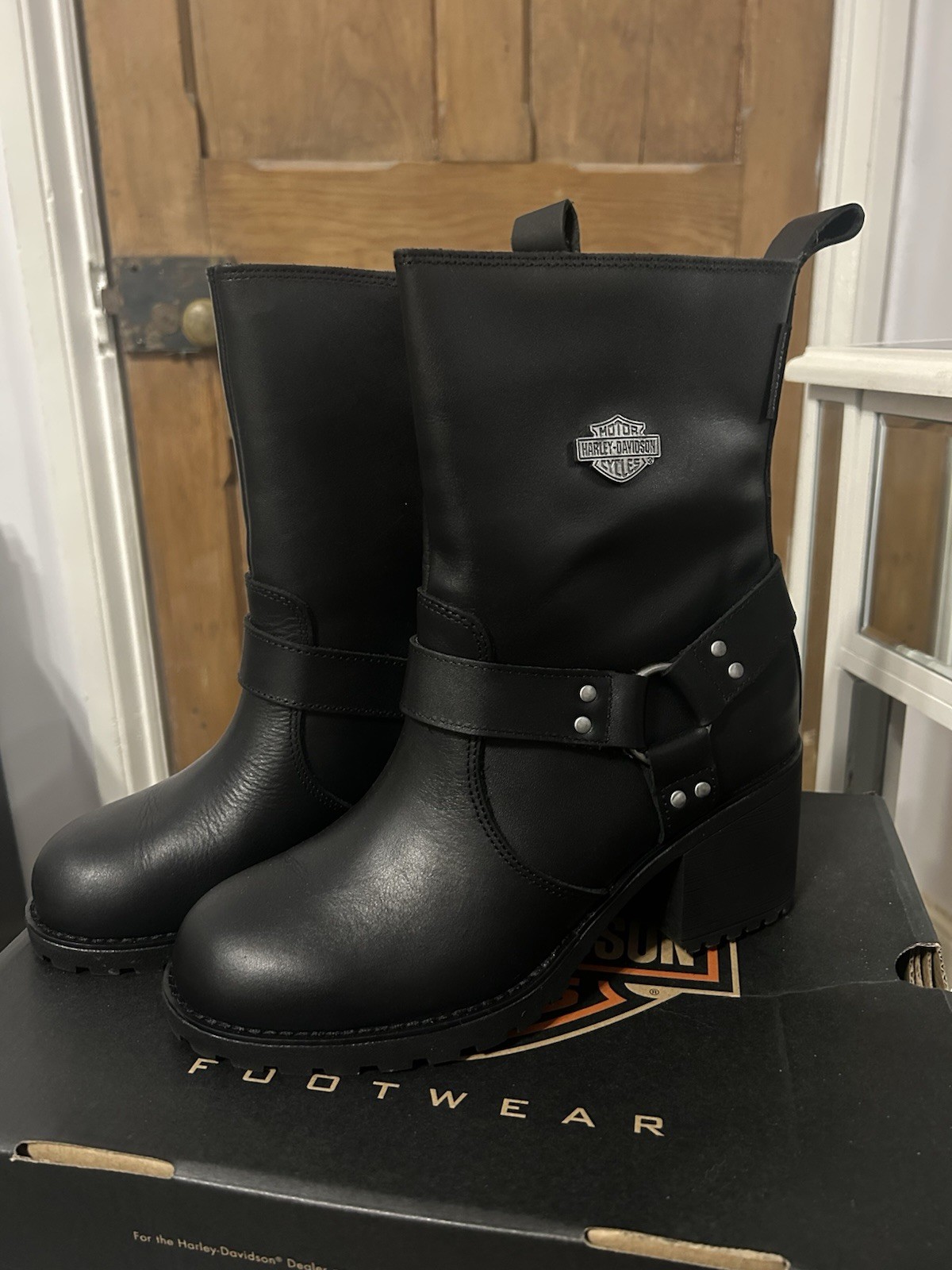 Harley Davidson Women’s Howell 7” Harness Leather Boots Size 6 - RRP £150