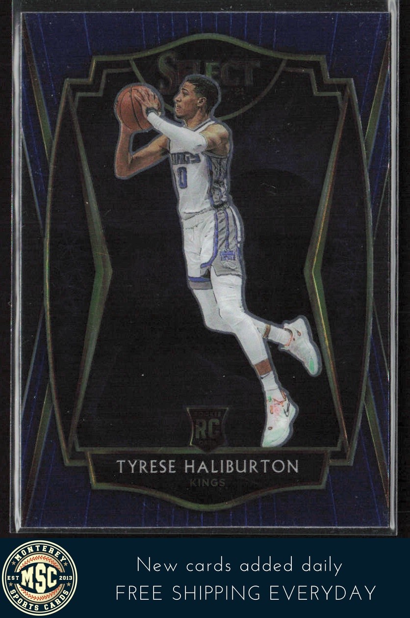 Tyrese Haliburton 2020-21 Panini Select Blue #189 RC Sacramento Kings