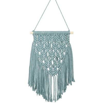 Macrame Wall Hanging Boho Cotton Tapestry Decor Bedroom Nursery 16x10in
