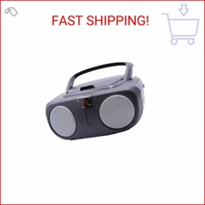 PROSCAN ELITE Portable AM/FM Radio With CD Player (BLACK) - Retro Boombox Speake