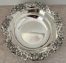 GORGEOUS TIFFANY TRUE BLACKBERRY PATTERN STERLING 10 1/2" BERRY BOWL C. 1902-07